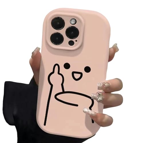 OonMan lustige handyhüllen Personalisierte Emoji Hülle Für iPhone-Pink-Für Iphone13 von OonMan