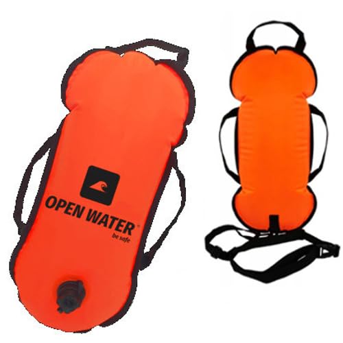 OpenWater Unisex-Adult Open Water Swimming Buoy orange Sicherheitsboje zum Schwimmen, M von OpenWater