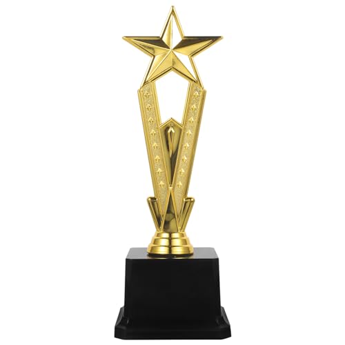 Operitacx Trophäenauszeichnung Gold Star Award-Trophäen Für Kinder 8 8-Zoll-Plastiktrophäen Für Partygeschenke Auszeichnungspreise Schulpreise Spielpreise von Operitacx