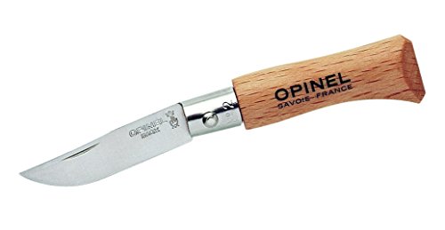 Opinel INOX Erwachsene Messer, Größe 2, rostfrei, Natur, N° 2 von Opinel