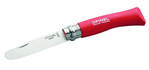 Opinel Kindermesser, rostfrei, Buchenholz, rot von Opinel