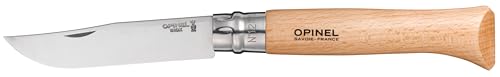 Opinel INOX Erwachsene Messer-Größe 12-rostfrei, Natur, N, Hartholz Braun von Opinel