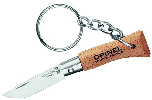 Opinel Mini-Messer, Größe 2, mit Anhänger, Braun, One Size von Opinel