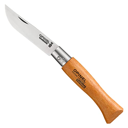 Opinel Taschenmesser Messer Größe 3 carbon Klinge ohne Feststellring, Beech 6 cm von Opinel