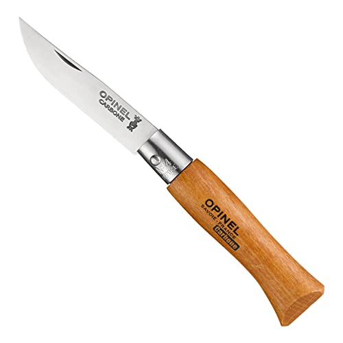 Opinel Taschenmesser Messer Größe 3 carbon Klinge ohne Feststellring ,Beech 5 cm von Opinel