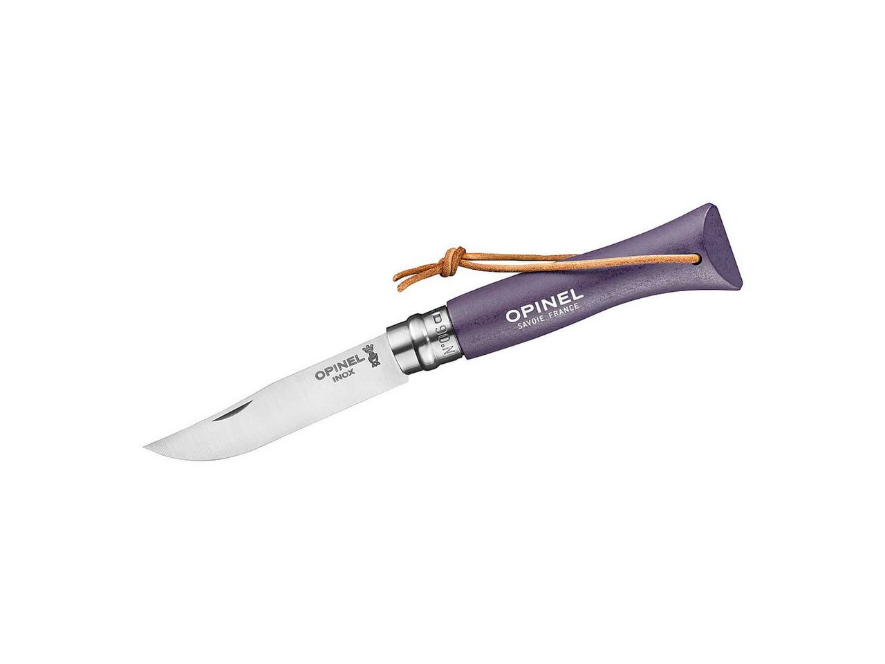 Opinel Taschenmesser Opinel Taschenmesser Serie 06 Colorama Art Deco, flieder, Lederkordel von Opinel