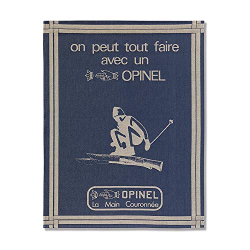 Opinel Unisex – Erwachsene Küchentuch Jacquardmuster, blau, 50 x 70 cm von Opinel