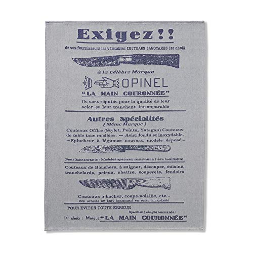 Opinel Unisex – Erwachsene Küchentuch Jacquardmuster, hell, 50 x 70 cm von Opinel
