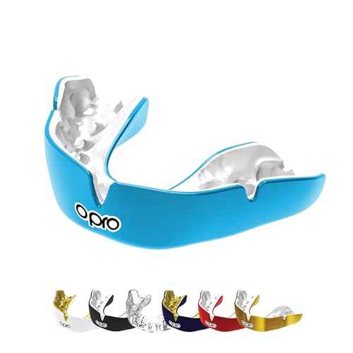 OPRO Instant Custom-Fit Mundschutz, revolutionäre Anpassungstechnologie für ultimativen Komfort und Schutz, Zahnschutz für Rugby, Boxen, Hockey, Kampfsport (Himmelblau, Jugend) von Opro