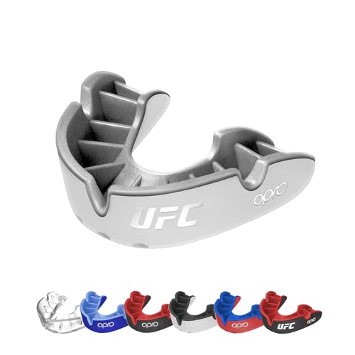 OPRO Silver Level UFC-Sport-Mundschutz für Erwachsene und Jugendliche, Zahnschutz mit neuem Anpassungswerkzeug für Kampfsport, Boxen, BJJ (UFC - Silber, Jugend) von Opro