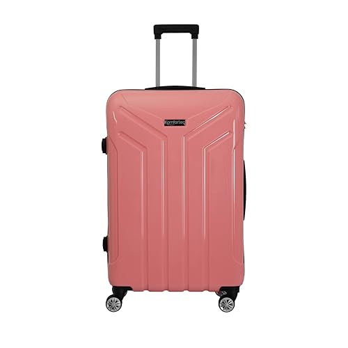 Optimumx Komfort Großer Koffer - Hartschalenkoffer Groß - 78 cm 110 L Reisekoffer - Zahlenschloss - 4 Rollen Koffer - Gepäck Größe XL Rosa von OptimumX Haushaltsgeräte