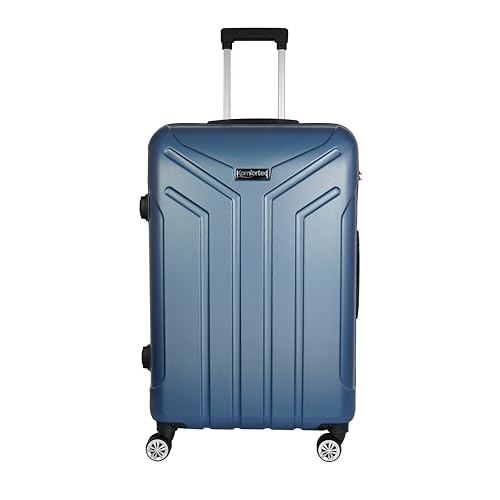 Optimumx Komfort Großer Koffer - Hartschalenkoffer Groß - 78 cm 110 L Reisekoffer - Zahlenschloss - 4 Rollen Koffer - Gepäck Größe XL Blau von OptimumX Haushaltsgeräte