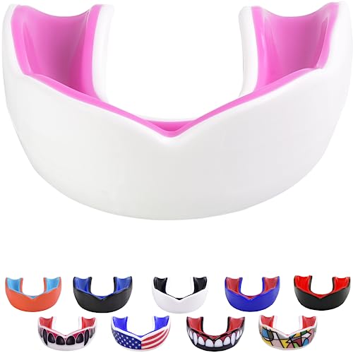 Oral Mart Sport Mundschutz für Erwachsener (Weiß/Pink) von Oral Mart