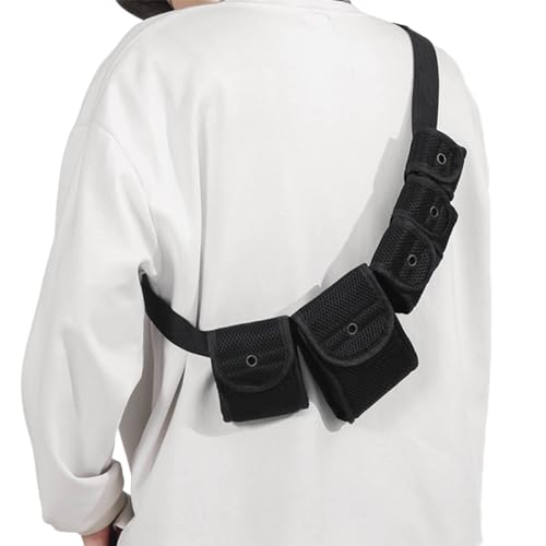 OralGos Brusttasche für Damen und Herren, multifunktionale Umhängetasche, mehrere Taschen, taktische Tasche, praktische Hüfttasche von OralGos