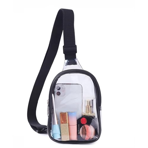 OralGos Durchsichtige Gürteltasche für Mädchen und Frauen, über der Schultertasche, Reisetasche, große Kapazität, wasserdichte Brusttasche von OralGos