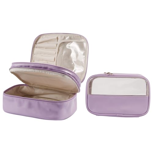 OralGos Kosmetiktasche, Make-up-Tasche, wasserdicht, Handtasche für Damen und Mädchen, große Kapazität, Reise-Kulturbeutel, Aufbewahrungstasche, tragbar, 2 Stück von OralGos