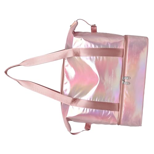 OralGos Reisetasche für Damen und Mädchen, Sporttasche, große Kapazität, Turnbeutel, Yogatasche, Gepäcktasche, Schultertasche, Tragegriff oben, rose von OralGos