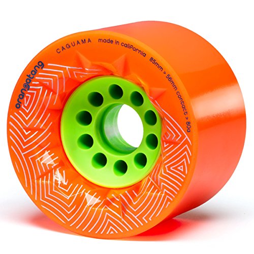 Orangatang Caguama Skateboard-Rad, Orange, 80A, Without Bearings von Orangatang