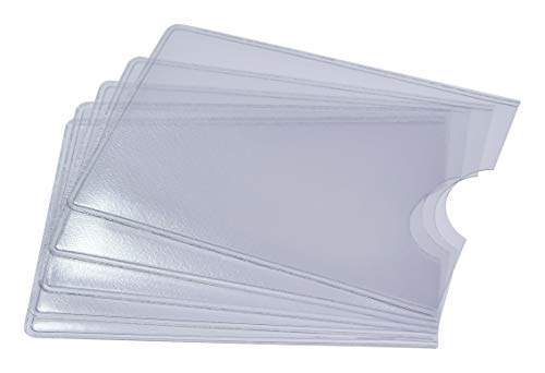 Orgaexpert EC Kartenhülle Soft transparent 10 Stück 60x90mm mit Daumenstanzung Schutzhülle NEU Kreditkarte Visitenkartenhülle Bankkarten Ausweisetui von Orgaexpert