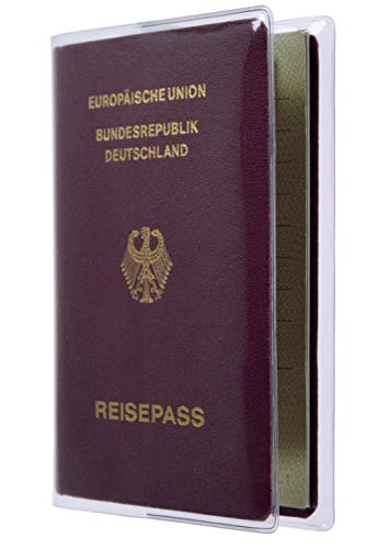 Orgaexpert Schutzhülle für Reisepass bis 02/2017 Impfpass Hülle 137x100mm Made in Germany Etui Mappe Ausweis transparent von Orgaexpert