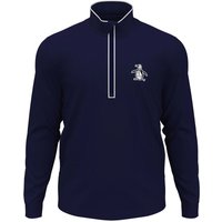 Original Penguin 1/4 Zip Technical Trainingsjacke Herren in dunkelblau, Größe: L von Original Penguin