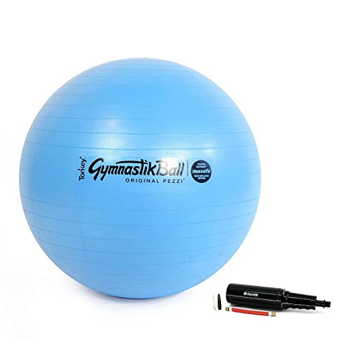 Original Pezzi Pezziball MAXAFE 53 cm mit Pumpe lightblue Gymnastikball von PEZZI
