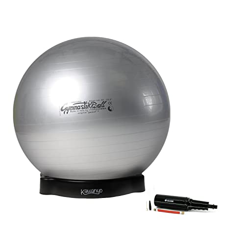 Original Pezziball Standard 75 cm anthrazit m. Ballschale & Pumpe Gymnastikbal von Original Pezzi