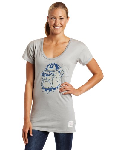 NCAA Damen T-Shirt Georgetown Hoyas Short Sleeve Tee, Damen, Georgetown Hoyas, Large von Original Retro Brand