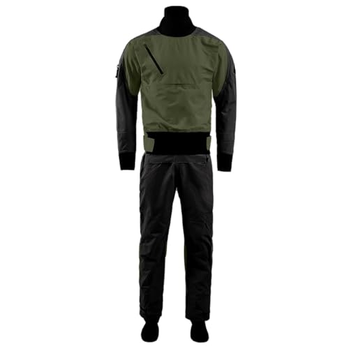 Herren Kajak Dry Suits Dreilagiges Material Latex Manschette und Kragen Kajak Schwimmen Surfen Paddeln Armee EN8 XL von Ornrjfll