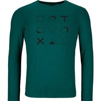 ORTOVOX Herren Shirt 185 MERINO BRAND OUTLINE LS M von Ortovox