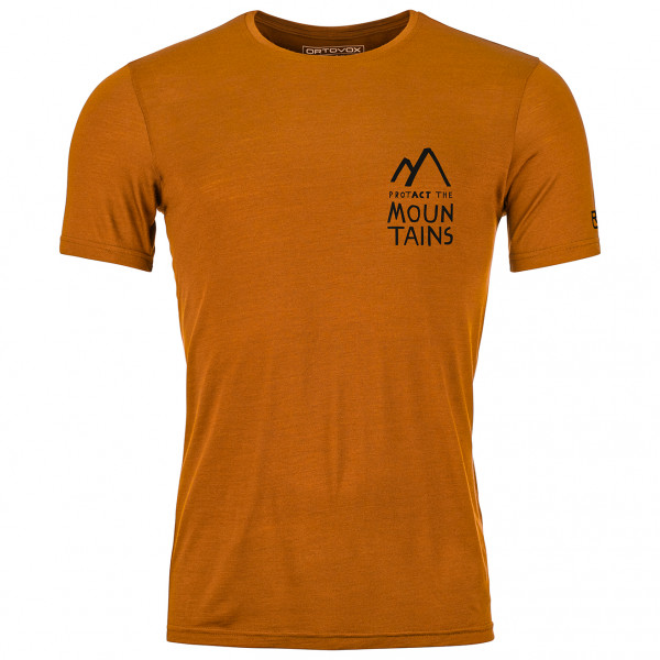 Ortovox - 120 Cool Tec Mountain Duo T-Shirt - Merinoshirt Gr S orange von Ortovox