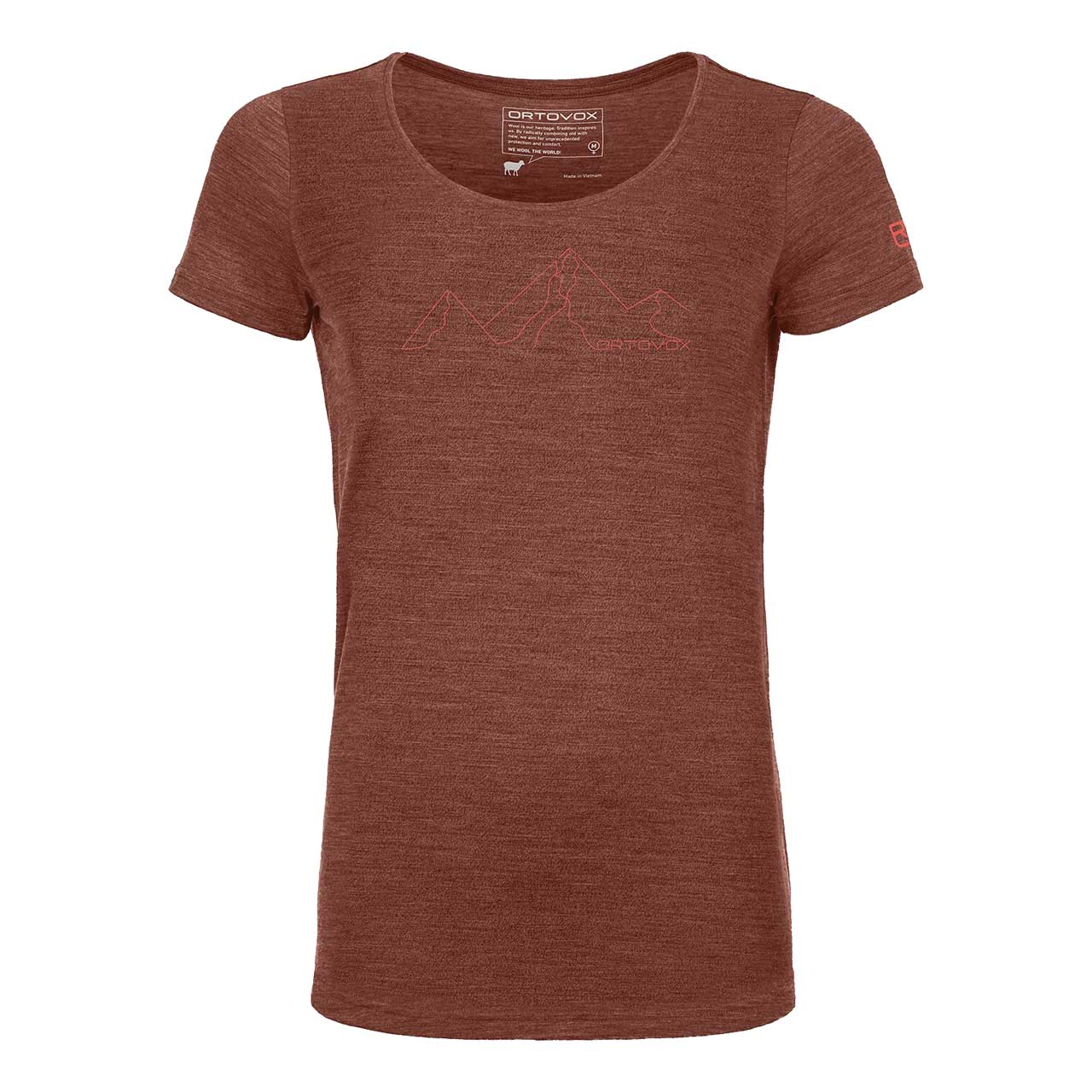 Ortovox 150 Cool Mountain T-Shirt W - Clay Orange Blend, L von Ortovox