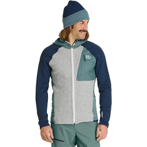 ORTOVOX 87250-88201 Fleece Gp Classic Knit Hoody M Sweatshirt Herren Arctic Grey Größe S von ORTOVOX