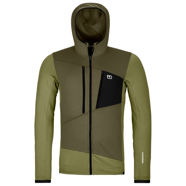 Ortovox - Fleece Grid Hoody - Fleecejacke Gr XL oliv von Ortovox