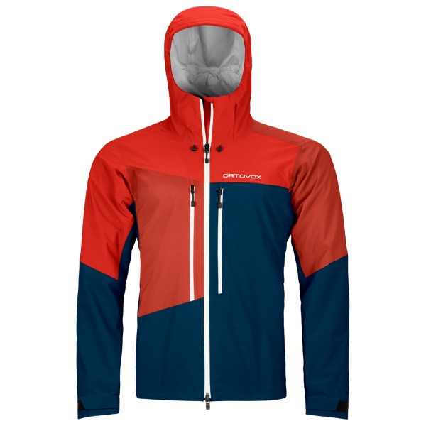 Ortovox - Westalpen 3L Jacket - Regenjacke Gr XXL blau/rot von Ortovox