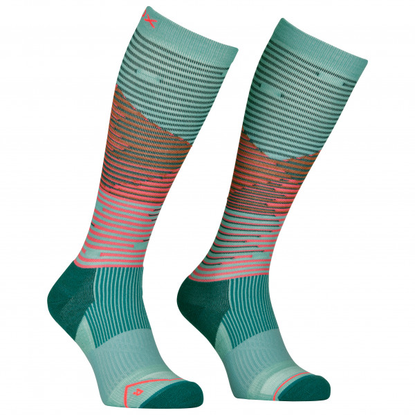 Ortovox - Women's All Mountain Long Socks - Merinosocken Gr 35-38;39-41;42-44 bunt;rot;türkis von Ortovox