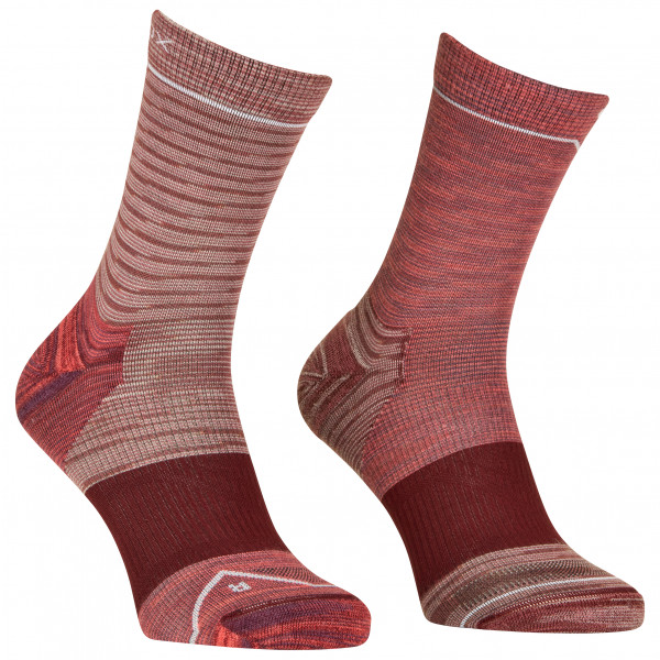 Ortovox - Women's Alpine Mid Socks - Merinosocken Gr 39-41 rot/braun von Ortovox