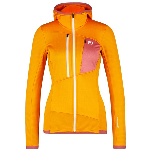 Ortovox - Women's Fleece Grid Hoody - Fleecejacke Gr XL orange von Ortovox
