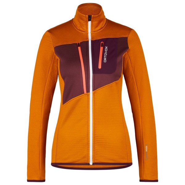 Ortovox - Women's Fleece Grid Jacket - Fleecejacke Gr L;M;S;XL;XS gelb;orange;rot von Ortovox