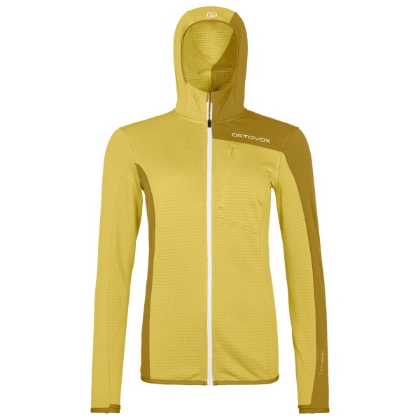 Ortovox - Women's Fleece Light Grid Hooded Jacket - Fleecejacke Gr XL gelb von Ortovox