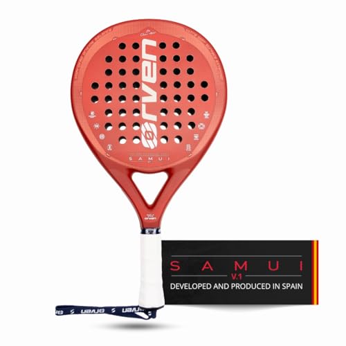 ORVEN Samui V1 Padelschläger, 100% in Spanien hergestellt, Leistung 80%, Kontrolle 90%, für Fortgeschrittene und Anfänger, Padelschläger für Damen und Herren, mit Hülle von Orven