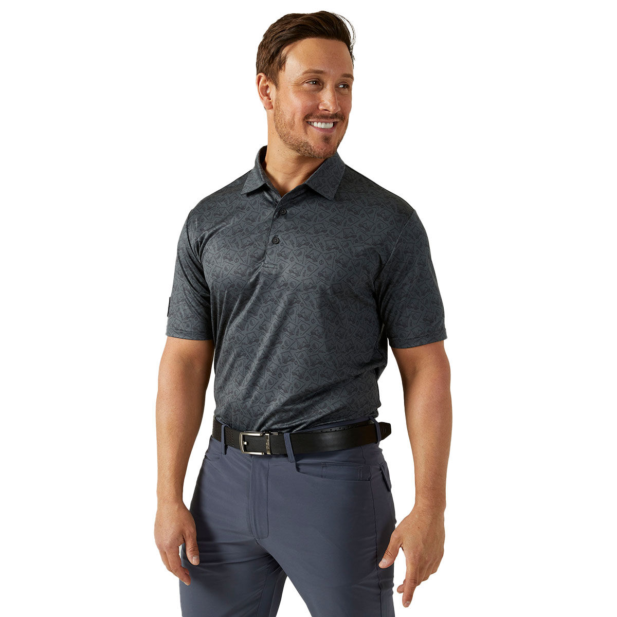 Oscar Jacobson Men's Sonic Golf Polo Shirt, Mens, Pewter, Medium | American Golf von Oscar Jacobson