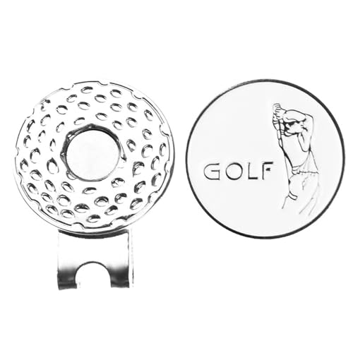 Osdhezcn Golfball-Marker für Damen und Herren, abnehmbar, lässt sich leicht an Golfmütze, Golfball-Marker mit Standard-Hut-Clip befestigen von Osdhezcn