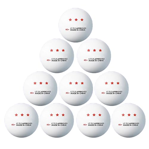 Osdhezcn Tischtennisbälle, Ersatz-Pingpong-Ball, 3-Sterne-Standard-Tischtennisbälle für Innen- und Außenbereich, professionelle Pingpong-Bälle, Trainingsgeräte, 10 Stück von Osdhezcn