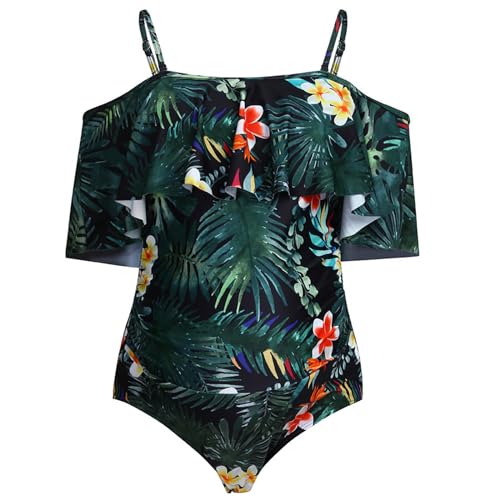 Osdhezcn Umstandsbadebekleidung Rüschen Badeanzug Florale Badeanzüge Straps Strandmode Für Schwangere Frauen von Osdhezcn