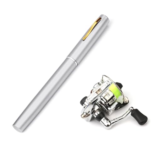 Pocket Fishing Rod Pen Angelrute Teleskop Angelrute mit Rolle Angelrute Reel Combo Set Pocket Pen Angelrute von Osdhezcn