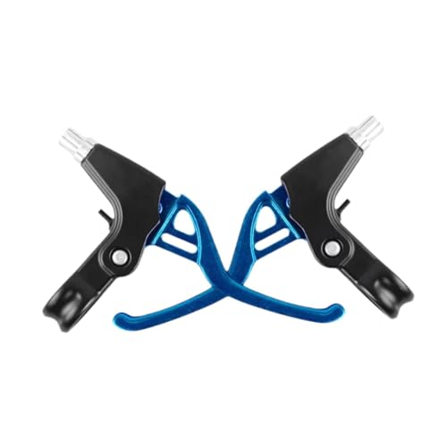 Oshhni 1 Paar Fahrradbremshebel, universeller Fahrradgriff aus Aluminiumlegierung für Mountainbike, Kinderfahrrad, Faltrad, 2,2 cm Durchmesser, Blau von Oshhni