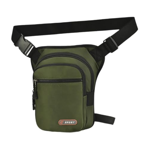 Oshhni Bag Gürteltasche Multifunktionale verschleißfeste Oberschenkel Hüfttasche Telefon Geldbörse zum Laufen Reiten Joggen Wandern, Grün von Oshhni
