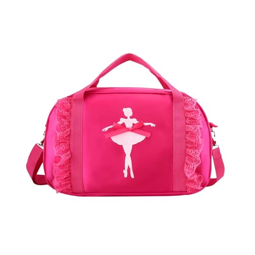 Oshhni Ballett-Tanz-Tasche, tragbar, für Mädchen, zum Gymnastiktanzen, Geschenk zum Kindertag, Rose Rot von Oshhni