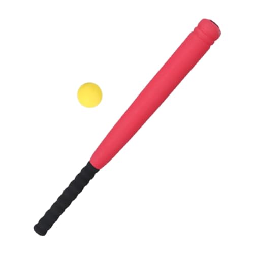Oshhni Baseballschläger-Ballset, Baseballspiele, 21-Zoll-Baseballspielzeug für Kinder, Schwamm-Baseballschläger für Erwachsene, Rot von Oshhni
